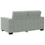 vidaXL Canapé à 2 places Gris clair 120 cm Velours