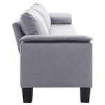 vidaXL Canapé à 5 places Gris clair Tissu