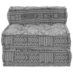 vidaXL Pouf Modulable Gris Clair 70x70x54 en Tissu