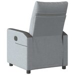 vidaXL Fauteuil inclinable électrique Gris clair Tissu