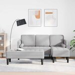 vidaXL Ensemble de Canapés 2 Pièces Gris nuage 173 x 131 x 67 cm tissu
