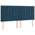 vidaXL Sommier à lattes de lit et matelas Bleu foncé 200x200cm Velours