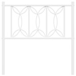 vidaXL Tête de lit métal blanc 90 cm