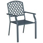 vidaXL Chaise 4 Pièces Anthracite 56 x 65 x 89cm Acier
