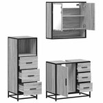 vidaXL Ensemble de meubles de salle de bain 3 Pièces Sonoma gris