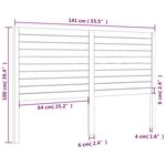 vidaXL Tête de lit Blanc 141x4x100 cm Bois massif de pin