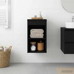 vidaXL Meuble de Salle de Bain In-between Chêne noir 30 x 35 x 50 cm