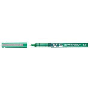 Stylo roller hi-tecpoint v5 encre liquide pointe fine vert x 12 pilot