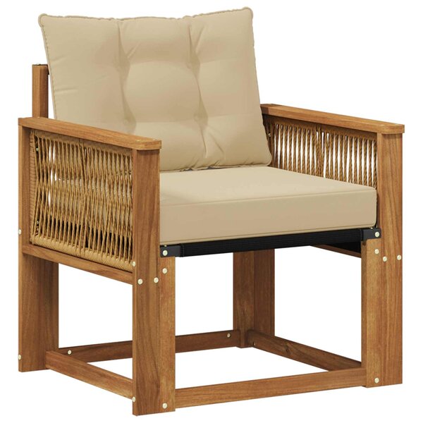 vidaXL Sofa de milieu extérieur Bois d'Acacia Massif Naturel
