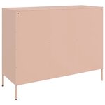 vidaXL Buffet rose 100 5x39x79 cm acier laminé à froid