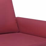 vidaXL Canapé à 2 places Rouge bordeaux 140 cm Similicuir