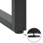 vidaXL Pieds de table à manger en U 2 pièces Anthracite 90 x (72-73) cm Acier