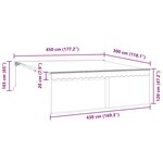 vidaXL Auvent Rétractable Bleu et blanc 450 × 300 cm tissu