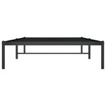 vidaXL Cadre de lit métal sans matelas noir 107x203 cm
