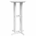 vidaXL Table de bar Blanc 55 x 55 x 107 cm Polyéthylène