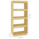 vidaXL Bibliothèque/Séparateur de pièce 60x35x135 cm pin massif