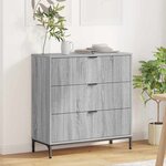 vidaXL Buffet Gris Sonoma 79 5 x 33 x 82 cm Bois d'ingénierie