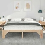 vidaXL Cadre de lit Marron 180 x 200 cm Pin massif