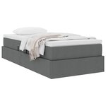 vidaXL Lit avec rangement et matelas Gris foncé 90 x 190 cm Polyester