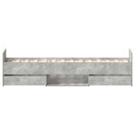 vidaXL Cadre de lit sans matelas gris béton 75x190 cm