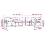 vidaXL Ensemble de canapés d'extérieur 5 pc Blanc et gris clair