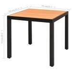 vidaXL Ensemble à manger de jardin 3Pièces PVC résine tressée noir marron