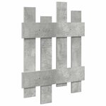 vidaXL Porte-manteau mural Gris béton 60 x 3 x 82 cm Bois d'ingénierie