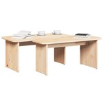 vidaXL Table basse 2 Pièces Naturel Bois massif en pin
