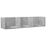 vidaXL Armoires murales 2Pièces gris béton 75x18x16 5cm bois d'ingénierie