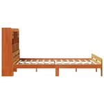 vidaXL Lit bibliothèque sans matelas cire marron 150x200 cm pin massif