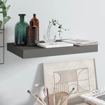 vidaXL Étagère murale flottante Gris brillant 40x23x3 8 cm MDF