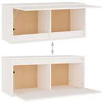 vidaXL Meubles TV 4 Pièces Blanc Bois massif de pin