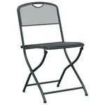 vidaXL Ensemble de meubles d'extérieur 7 Pièces Anthracite Fer et Acier
