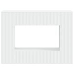 vidaXL Table console Rayé Blanc 101 x 29 x 74 cm Bois d’ingénierie