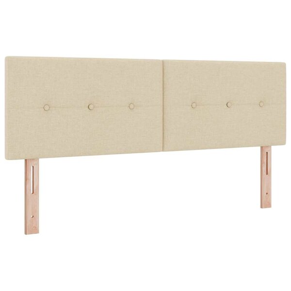 vidaXL Tête de lit réglable en hauteur Crème 144 cm tissu