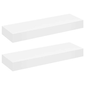 vidaXL Étagères murales avec tiroirs 2 Pièces Blanc 80 cm