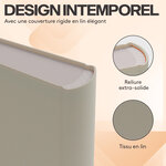 Album Photo Scrapbooking- 100 pages pour 600 photos- Pour 9x13 cm  10x15 cm et 13x18 cm- Livre Photo en Lin- Beige- ACROPAQ