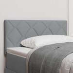 vidaXL Tête de lit avec des lumières à LED Gris clair 100 cm tissu
