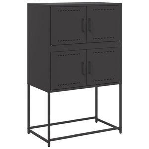 vidaXL Buffet noir 68 5x38 5x107 cm acier
