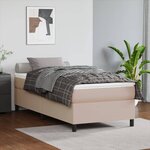 vidaXL Cadre de lit Cappuccino 90x200 cm Similicuir