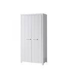ERIK  Lit simple 90x200 cm + Chevet + Bureau + Armoire 2 portes