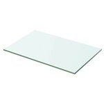vidaXL Panneaux d'étagère 2 Pièces verre transparent 50x25 cm
