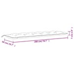 vidaXL Coussins de banc de jardin lot de 2 rose 200x50x7 cm tissu