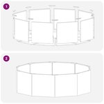 vidaXL Jardinière Blanc 120 x 120 x 35 cm Acier