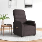 vidaXL Fauteuil électrique de massage Marron foncé Tissu