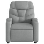 vidaXL Fauteuil de massage inclinable électrique gris clair tissu