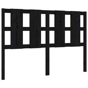vidaXL Tête de lit Noir 125 5x4x100 cm Bois massif de pin