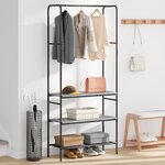 vidaXL Portant à vêtements avec étagères Sonoma gris 77 x 30 x 171 cm