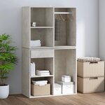 vidaXL Armoire de dressing Gris béton 80x40x65 cm Bois d'ingénierie