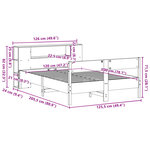 vidaXL Lit bibliothèque sans matelas blanc 120x200 cm bois pin massif